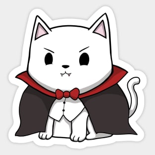 Vampire Cat Halloween Sticker